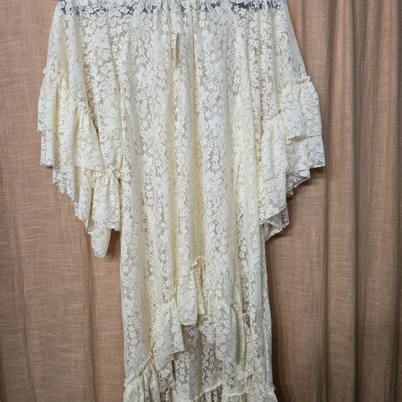 Free People Brielle Maxi Cream Lace Top - Picture 8 of 8
